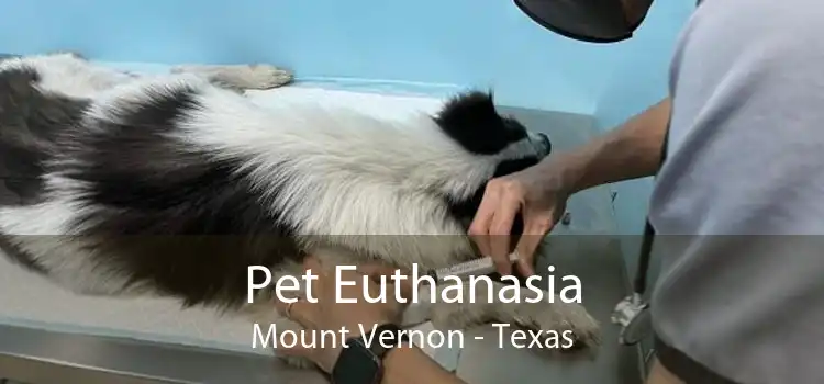 Pet Euthanasia Mount Vernon - Texas